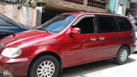 Kia Sedona 2003 AT Red Van For Sale