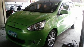 Mitsubishi Mirage 2013 hatchback green for sale 