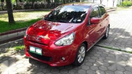 2014 Mitsubishi Mirage Gls MT Red HB For Sale