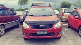 Toyota Innova 2013 van red for sale 