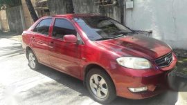 Toyota Vios 2004 1.5g red low mileage for sale 