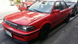 Toyota Corolla 1991 MT Red Sedan For sale