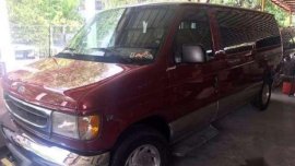 2002 Ford E-150 Chateau Red Van For Sale 