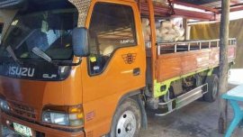 Isuzu Elf Manual Orange Truck For Sale