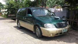Kia Sedona 2002 AT Green Van For Sale 