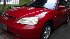 Honda Civic 2002 Manual Red Sedan For Sale 