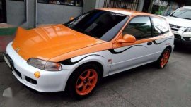 Honda Civic Hatchback 1992 MT Orange For Sale 