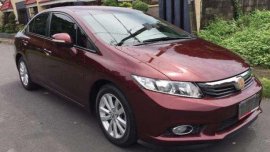 2013 Honda Civic 1.8 Exi AT Red For Sale 
