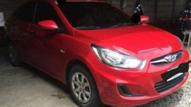 2014 Hyundai Accent Manual Red Sedan For Sale 