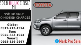 2019 Brand New Toyota Hilux E DSL MT 22k Monthly