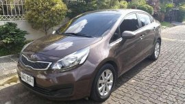 Kia Rio 2014 Manual Brown Sedan For Sale 