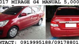Manual MITSUBISHI Mirage G4 2016 Red FOR SALE