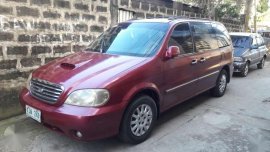 Kia Sedona 2003 Manual Red Van For Sale 