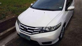 2012 Honda City E 1.5 AT White Sedan For Sale 