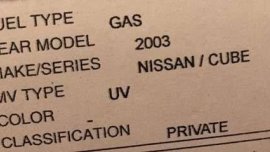 Nissan Cube 2003 Model FOR SALE 