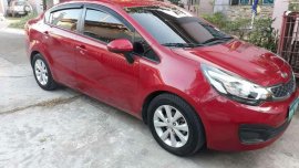 Kia Rio EX 2013 Manual Red Sedan For Sale 