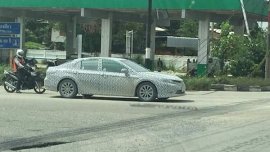Toyota Camry 2019 in camouflage captured on Thai roads