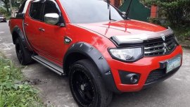 2013 Mitsubishi Strada GLX Red Pickup For Sale 