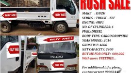 ISUZU:Truck ELF 4HF1 cylinders: 4 FUEL:Diesel TYPE: Dropside YEAR:2016