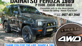 Selling 1989 Daihatsu Feroza Gasoline Manual at 175636 km in Las Piñas 