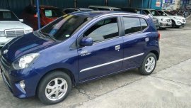 For sale Blue 2017 Toyota Wigo at Manual Gasoline 