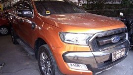Orange Ford Ranger 2016 Automatic Diesel for sale in Antipolo