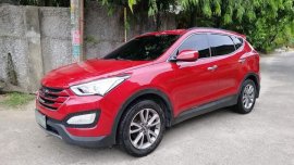 Red Hyundai Santa Fe 2013 for sale in Cebu