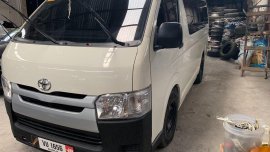 Selling White Toyota Hiace 2017 Manual Diesel at 20000 in Quezon City