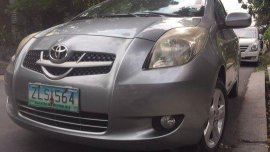 Silver Toyota Yaris 2007 at 80000 km for sale in Quezon City