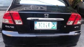 Selling Black Honda Civic 2005 Automatic Gasoline at 70000 km in Quezon City