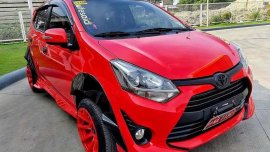 Sell Red 2017 Toyota Wigo at Manual Gasoline at 14000 km in Cebu City