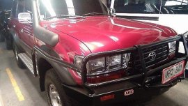 Sell Red 1996 Toyota Land Cruiser Manual Gasoline 