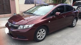 Red Honda Civic 2013 at 60000 km for sale 