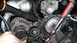 Replacing the accessory drive belt