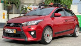 Red Toyota Yaris 2016 for sale in Quezon City