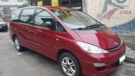 Red 2005 Toyota Previa at 95000 km for sale in Makati 