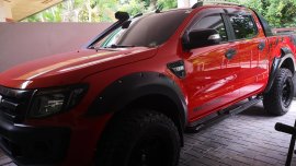 Orange 2013 Ford Ranger at 45560 km for sale in Davao City 