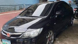 Black Honda Civic 2007 at 75000 km for sale 