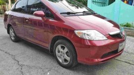 Red Honda City 2004 at 180000 km for sale