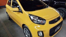 Yellow Kia Picanto 2016 Manual Gasoline for sale in Quezon City