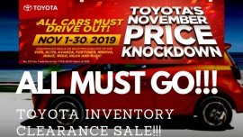 ALL CARS MUST GO with Toyota's November Price Knockdown! 