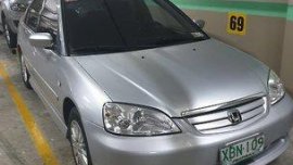 Silver Honda Civic 2002 Automatic Gasoline for sale 