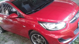 Red Hyundai Accent 2013 Sedan 1.4L AT Gas