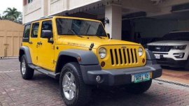 Yellow Jeep Wrangler 2011 Automatic Gasoline for sale  