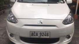 Selling White Mitsubishi Mirage 2014 Automatic Gasoline