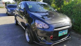 Grey Mitsubishi Mirage 2013 Manual Gasoline for sale 