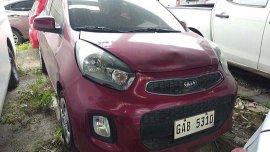 Pink Kia Picanto 2016 Manual Gasoline for sale in Quezon City
