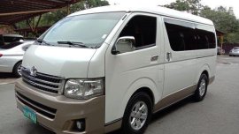 Pearl White Toyota Hiace 2013 for sale in Manila