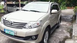 Beige Toyota Fortuner 2012 for sale in Guagua