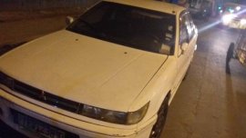 White Mitsubishi Lancer 1992 Manual Gasoline for sale